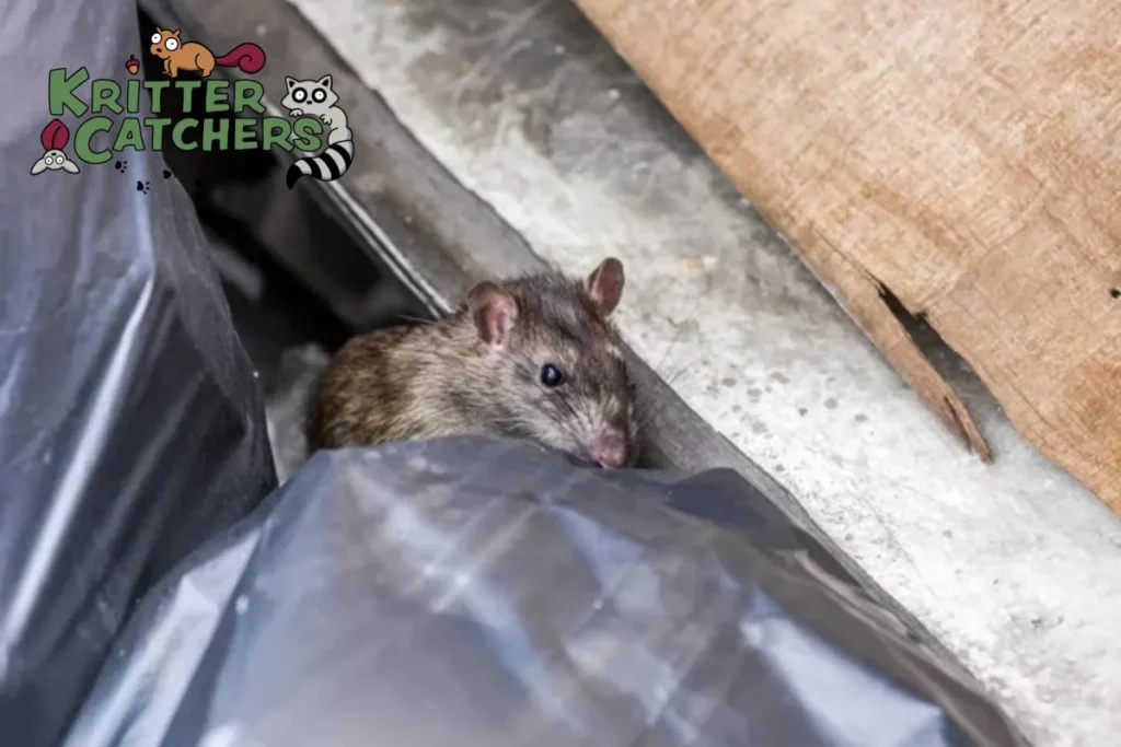 A rat behind the garbage bag (1)